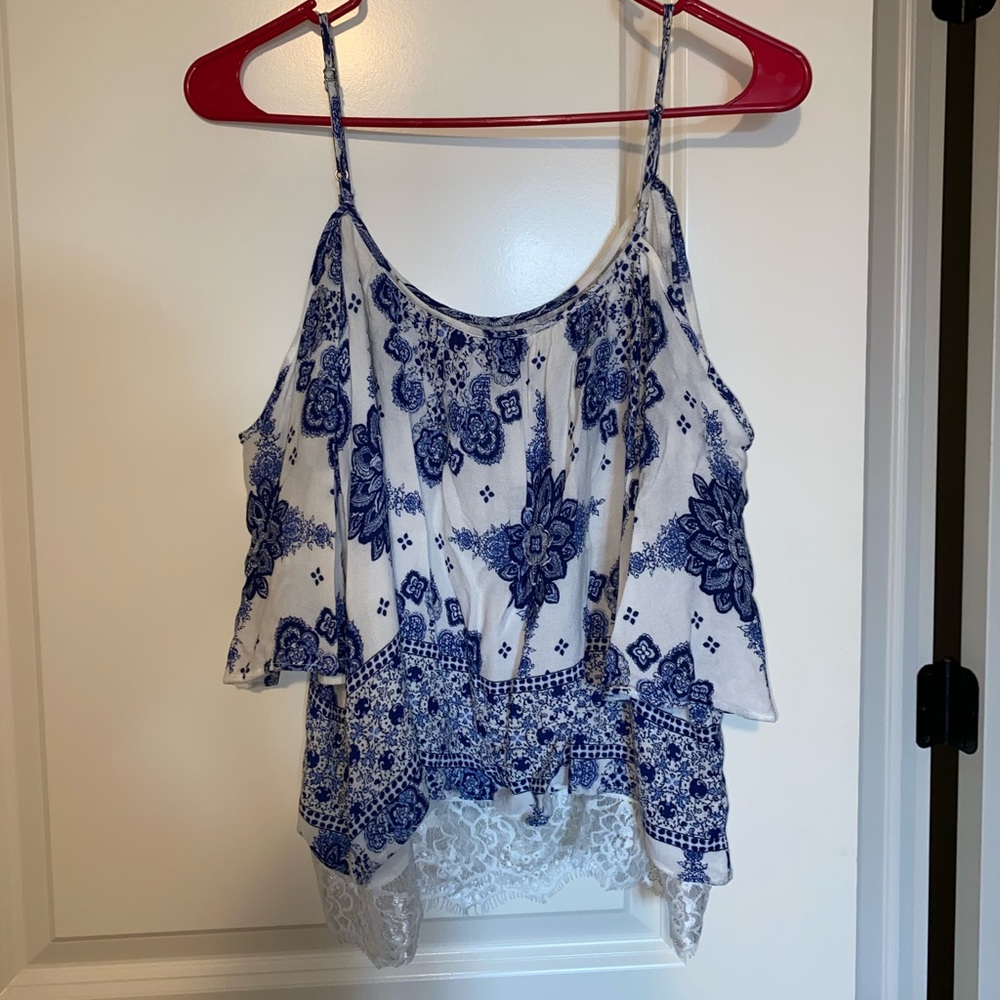 Forever 21 Open Shoulder Crop Top
